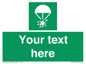 Custom sign safe condition Rocket parachute flare